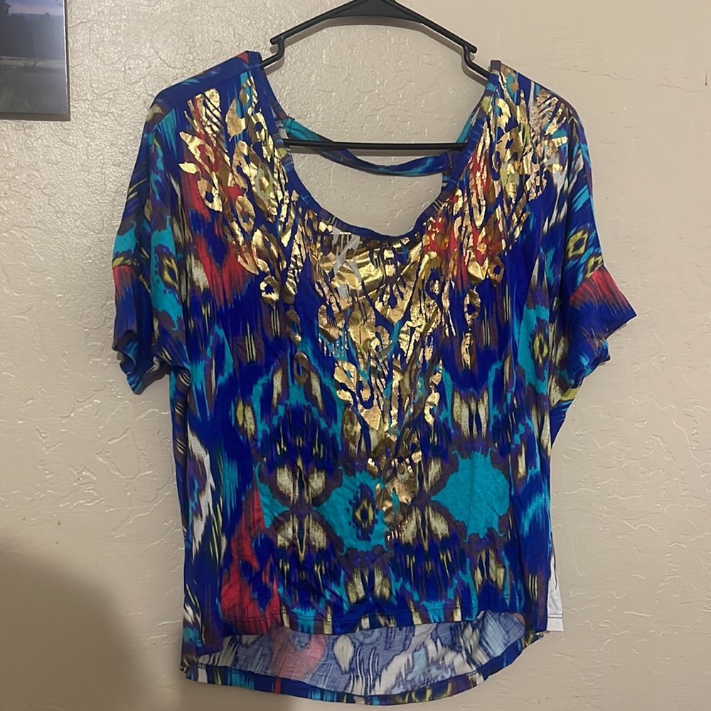 Buckle colorful crop top